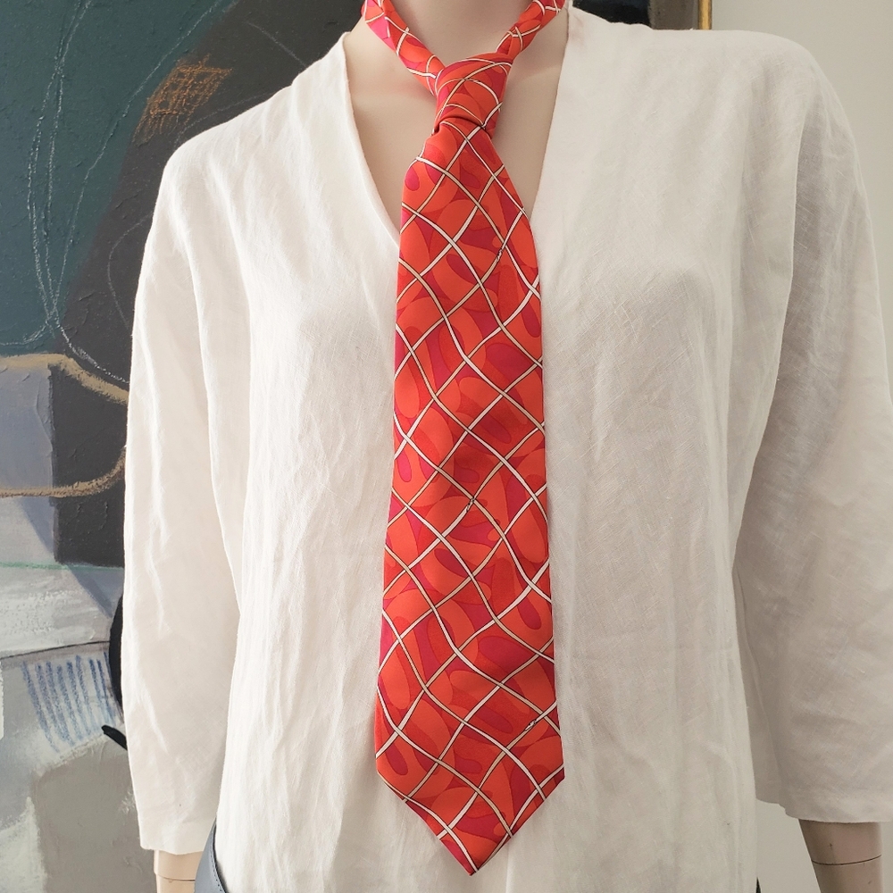 Trussardi | Silk Necktie with Greyhound